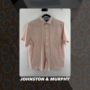 EUC Johnston & Murphy Rust Sun Short Sleeve Button Down Shirt